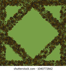Clover icon green is a confetti which consist of many isolated elements. Stylish and beautiful clover icon green. Can be used as poster, border, background, wallpaper, card and etc