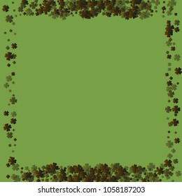 Clover icon green is a confetti which consist of many isolated elements. Stylish and beautiful clover icon green. Can be used as poster, border, background, wallpaper, card and etc