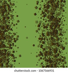 Clover icon green is a confetti which consist of many isolated elements. Stylish and beautiful clover icon green. Can be used as poster, border, background, wallpaper, card and etc