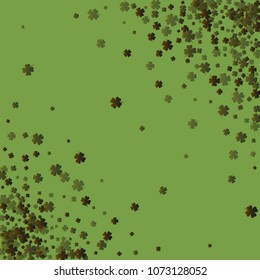 Clover icon green is a confetti which consist of many isolated elements. Stylish and beautiful clover icon green. Can be used as poster, border, background, wallpaper, card and etc
