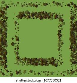 Clover icon green is a confetti which consist of many isolated elements. Stylish and beautiful clover icon green. Can be used as poster, border, background, wallpaper, card and etc