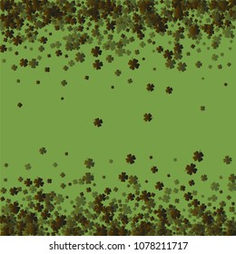 Clover icon green is a confetti which consist of many isolated elements. Stylish and beautiful clover icon green. Can be used as poster, border, background, wallpaper, card and etc