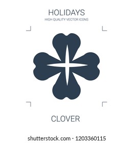 clover icon. high quality filled clover icon on white background. from holidays collection flat trendy vector clover symbol. use for web and mobile