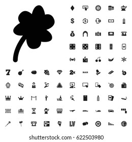 Clover icon illustration isolated vector sign symbol. casino icons vector set. on white background