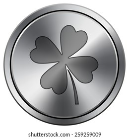 Clover icon. Internet button on white background. EPS10 Vector. 