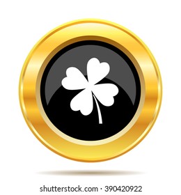 Clover icon. Internet button on white background. EPS10 vector.