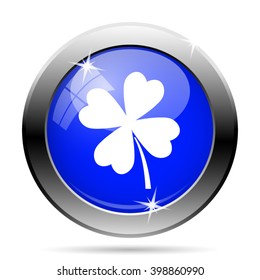 Clover icon. Internet button on white background. EPS10 vector