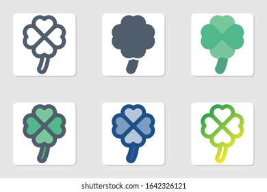 clover icon in isolated on white background. for your web site design, logo, app, UI. Vector graphics illustration and editable stroke. EPS 10.