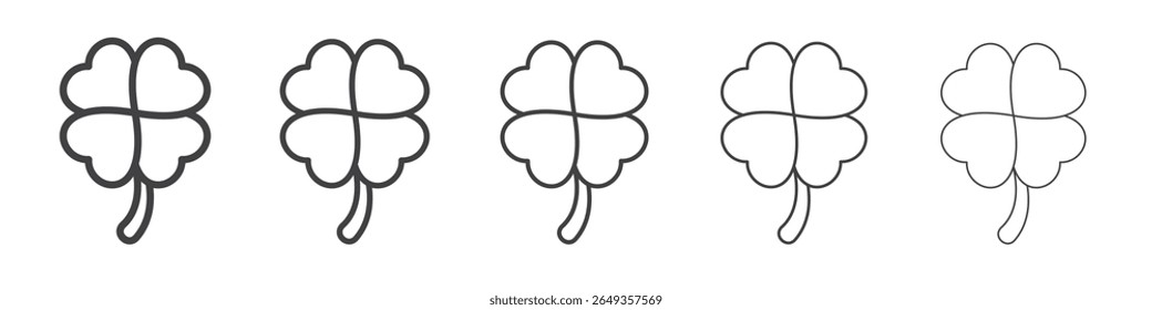 Clover icon Line graphics illustration symbol
