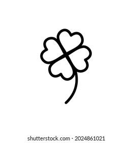 clover icon line style vector design