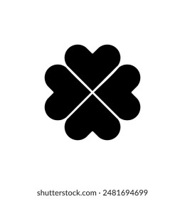 Clover icon logo design. clover sign and symbol. four leaf clover icon.