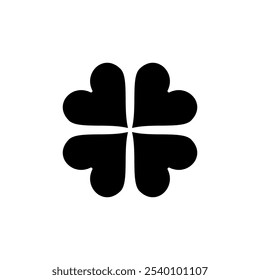 Clover icon logo design. clover sign and symbol. four leaf clover icon.