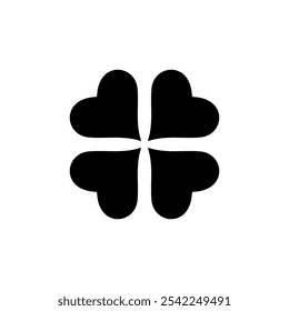 Clover icon logo design. clover sign and symbol. four leaf clover icon.