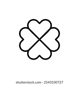 Clover icon logo design. clover sign and symbol. four leaf clover icon.