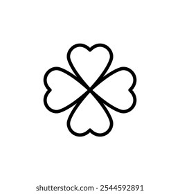 Clover icon logo design. clover sign and symbol. four leaf clover icon.