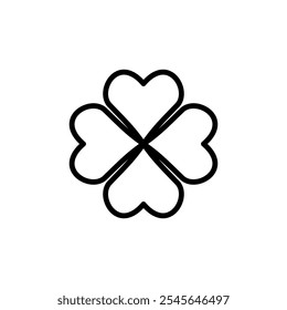 Clover icon logo design. clover sign and symbol. four leaf clover icon.