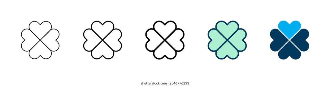 Clover icon logo design. clover sign and symbol. four leaf clover icon.