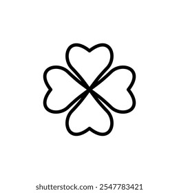 Clover icon logo design. clover sign and symbol. four leaf clover icon.