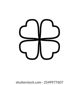 Clover icon logo design. clover sign and symbol. four leaf clover icon.