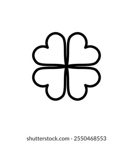 Clover icon logo design. clover sign and symbol. four leaf clover icon.