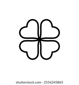 Clover icon logo design. clover sign and symbol. four leaf clover icon.