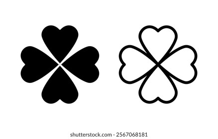 Clover icon logo design. clover sign and symbol. four leaf clover icon.