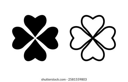 Clover icon logo design. clover sign and symbol. four leaf clover icon.