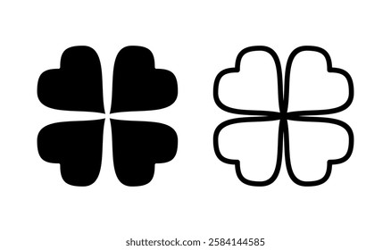 Clover icon logo design. clover sign and symbol. four leaf clover icon.