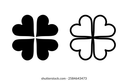 Clover icon logo design. clover sign and symbol. four leaf clover icon.