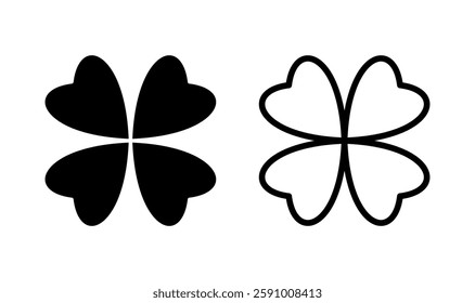 Clover icon logo design. clover sign and symbol. four leaf clover icon.