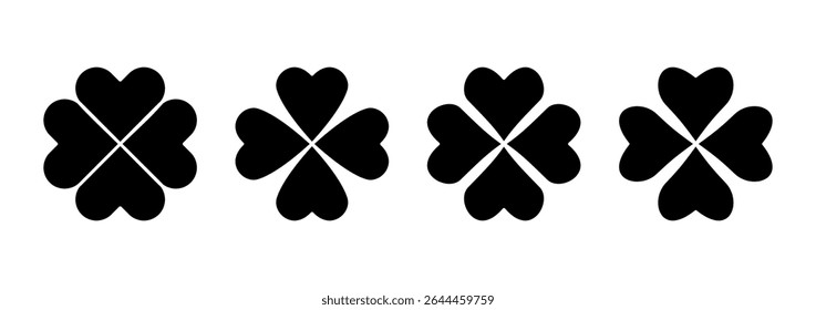 Clover icon logo design. clover sign and symbol. four leaf clover icon.