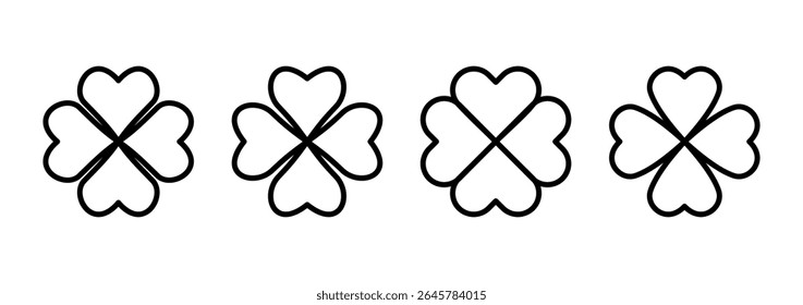 Clover icon logo design. clover sign and symbol. four leaf clover icon.