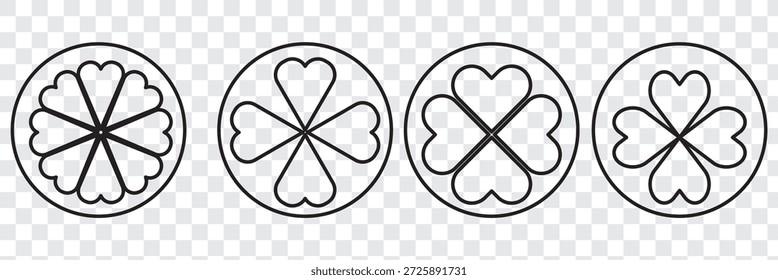 Clover icon logo design. clover sign and symbol. four leaf clover icon.