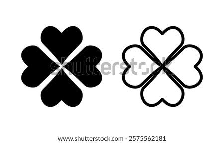 Clover icon logo design. clover sign and symbol. four leaf clover icon.