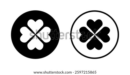 Clover icon logo design. clover sign and symbol. four leaf clover icon.