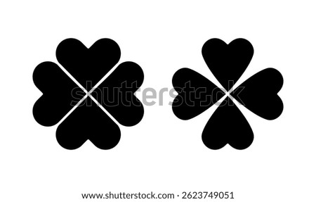 Clover icon logo design. clover sign and symbol. four leaf clover icon.