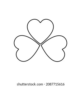 clover icon on a white background, vector illustration