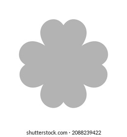 clover icon on a white background, vector illustration