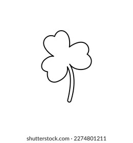 clover icon on a white background, vector illustration