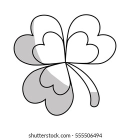 clover icon over white background. vector illustration