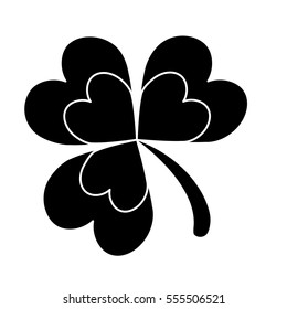 clover icon over white background. vector illustration