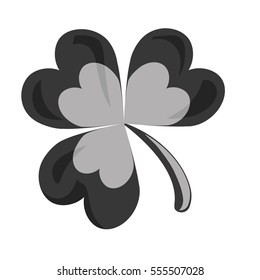 clover icon over white background. vector illustration