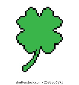Clover icon pixel art style simple design