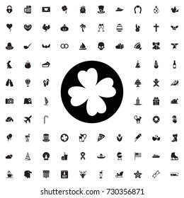 Clover icon. set of filled holiday icons.