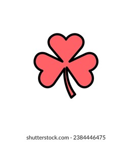 Clover icon set illustration. clover sign and symbol. four leaf clover icon.