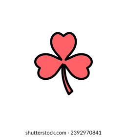 Clover icon set illustration. clover sign and symbol. four leaf clover icon.