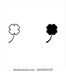 Clover icon set illustration. clover sign and symbol. four leaf clover icon.