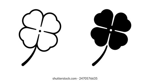 Clover icon set. for mobile concept and web design. vector illustration