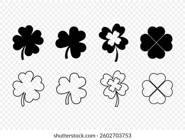 Clover icon set. for mobile concept and web design. vector illustration