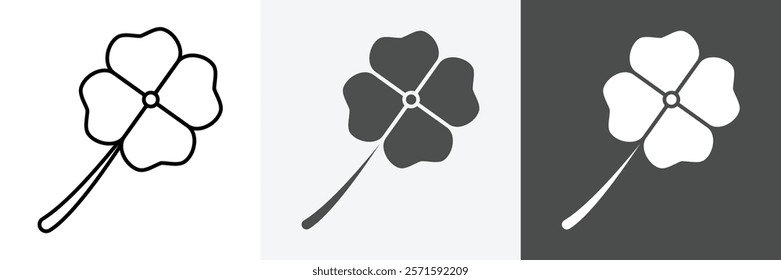 Clover icon set vector art